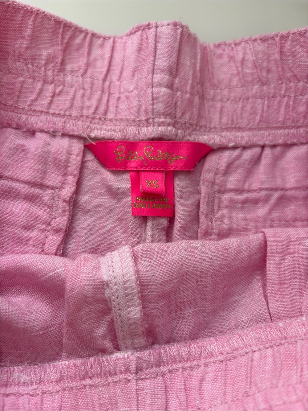 Lilly Pulitzer Linen Scalloped Pink Shorts XS - Picture 3 of 5